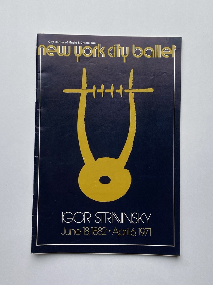 1972 New York City Ballet Program