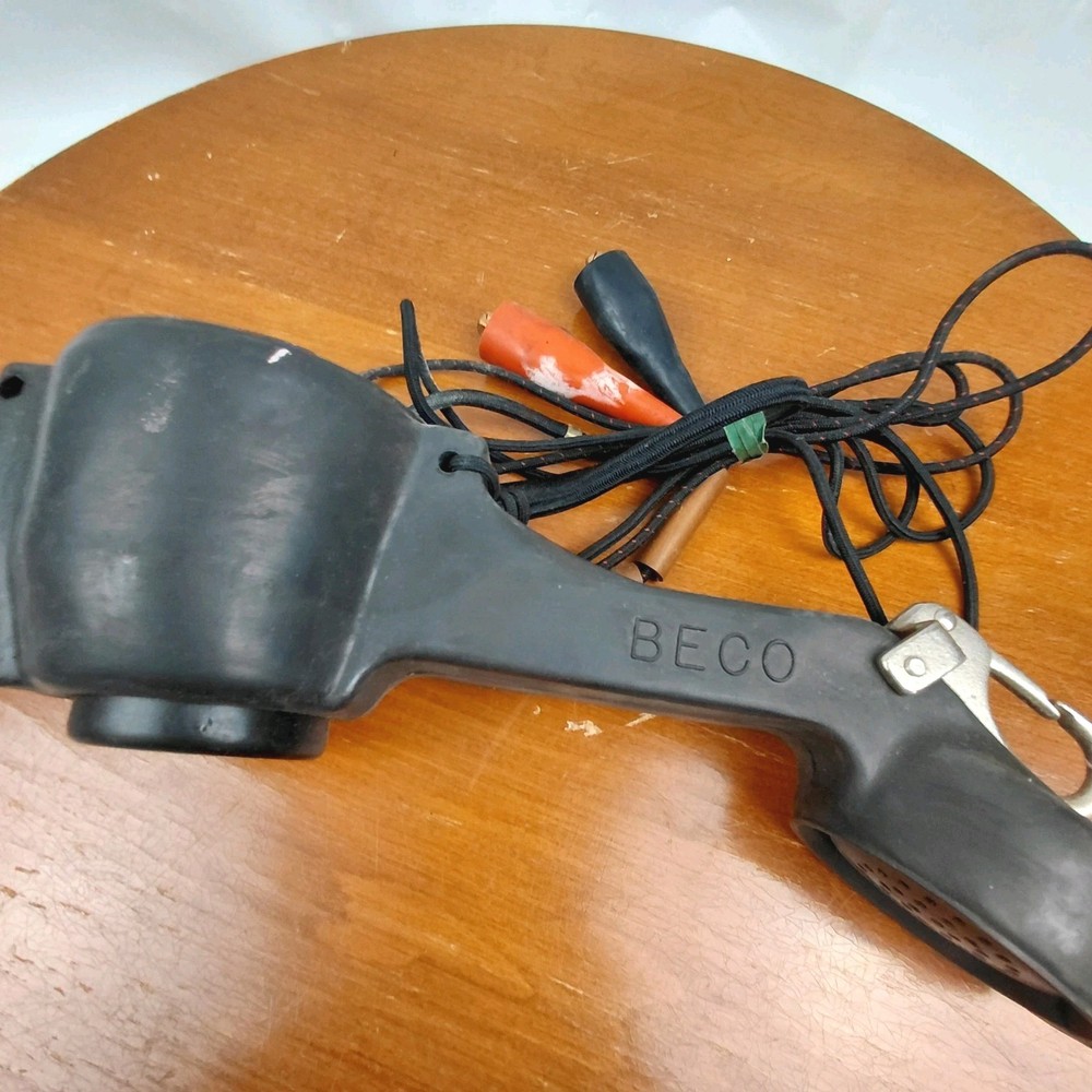 Vtg Beco System Phone Electric Lineman's Test Butt Set Rotary Untested Black