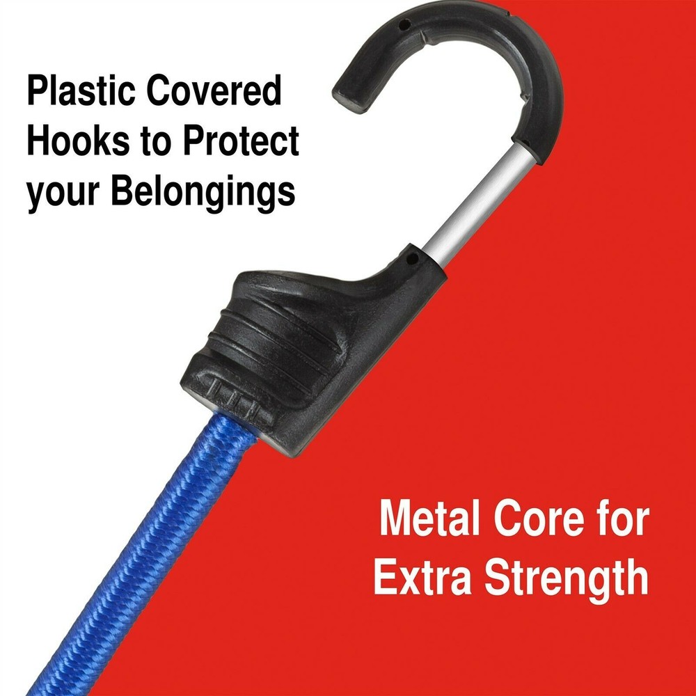 Bungee Cord 28 Pc Set Tie Downs Help Moving Strap Down Kit Storage Bag