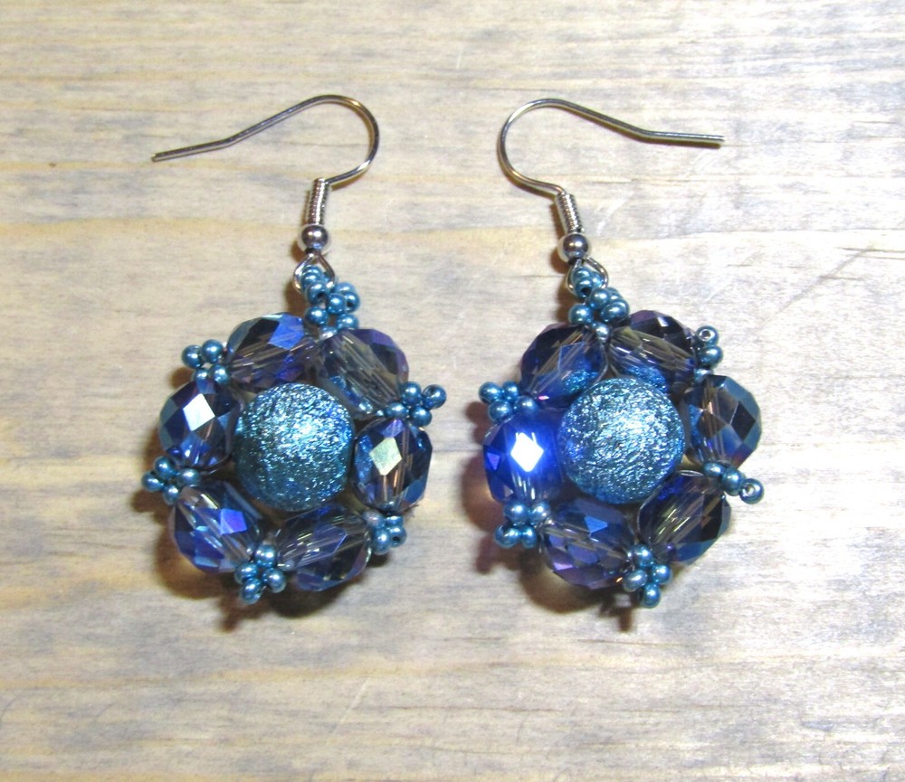 BEADED EARRINGS, Handcrafted, Seed Beaded Earrings, item #41