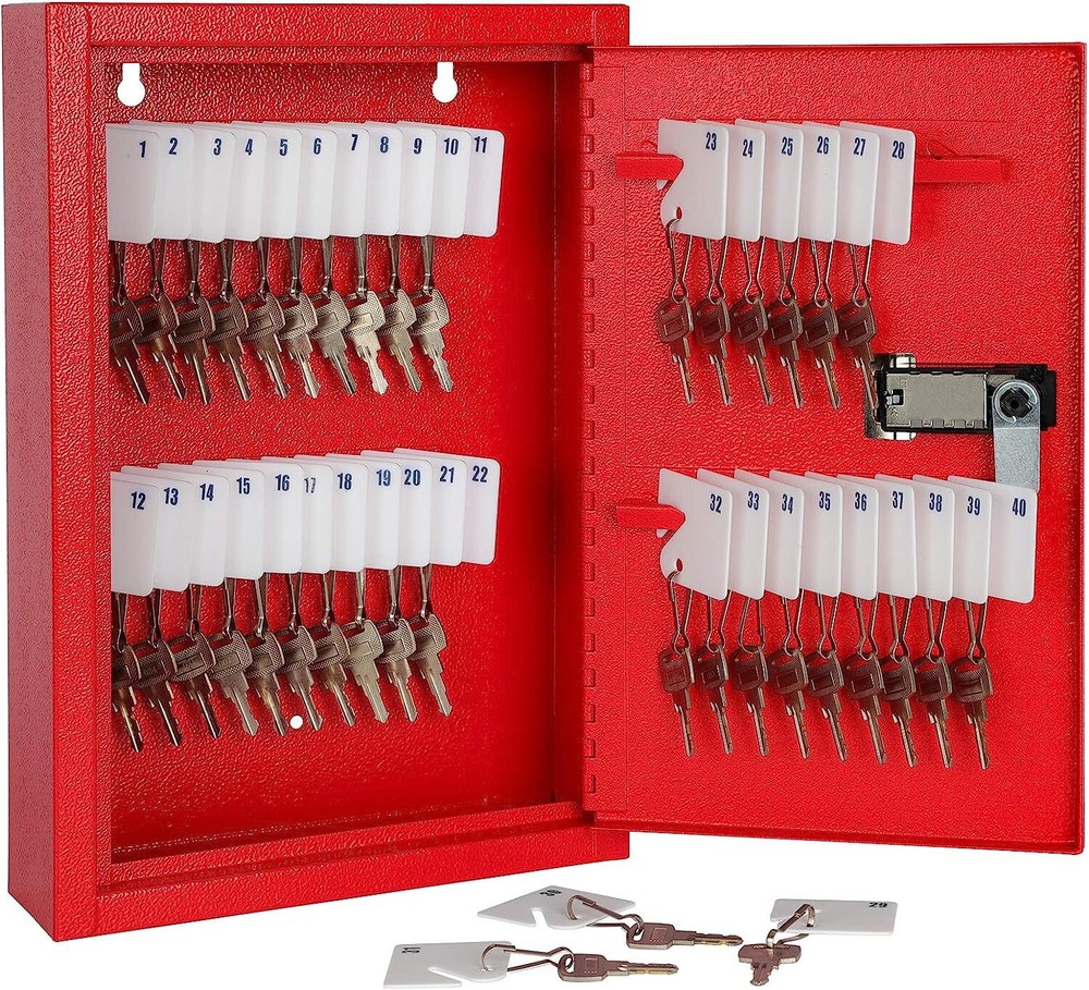 40 - 200 Key Storage Code Lock Box Wall Mount Keys Holder Safe Cabinet Organizer