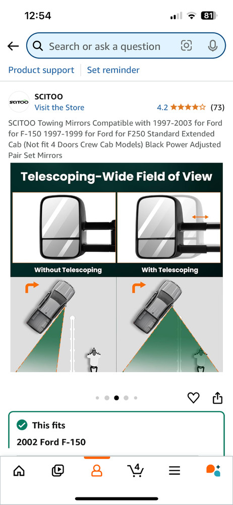 Ford truck towing mirrors