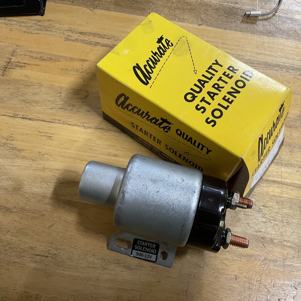 Accurate Starter Solenoid 8-946 -12v. NOS