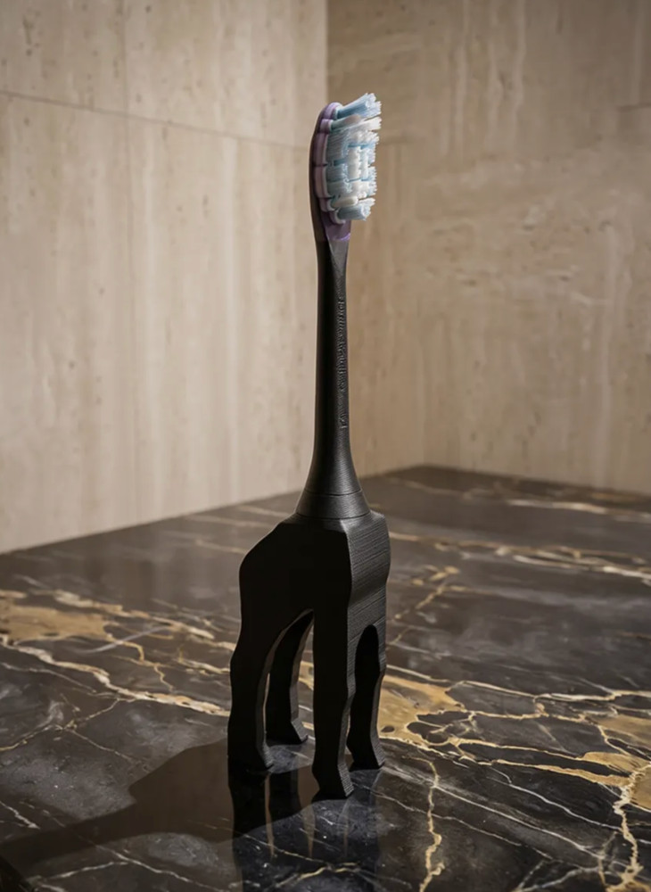 Giraffe Toothbrush Holder - Fun bathroom storage - Custom Gift - 3D Printed