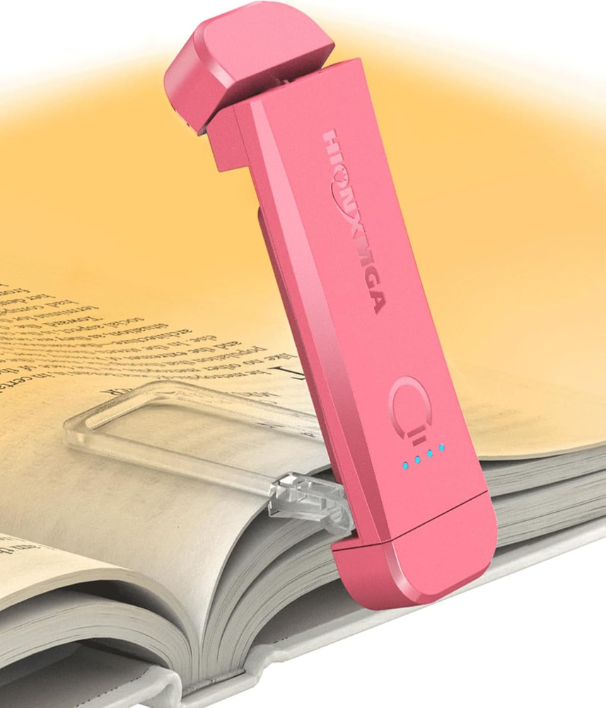 USB Rechargeable Clip Book Light Touch Control 3 Color Dimmable Reading Lamp