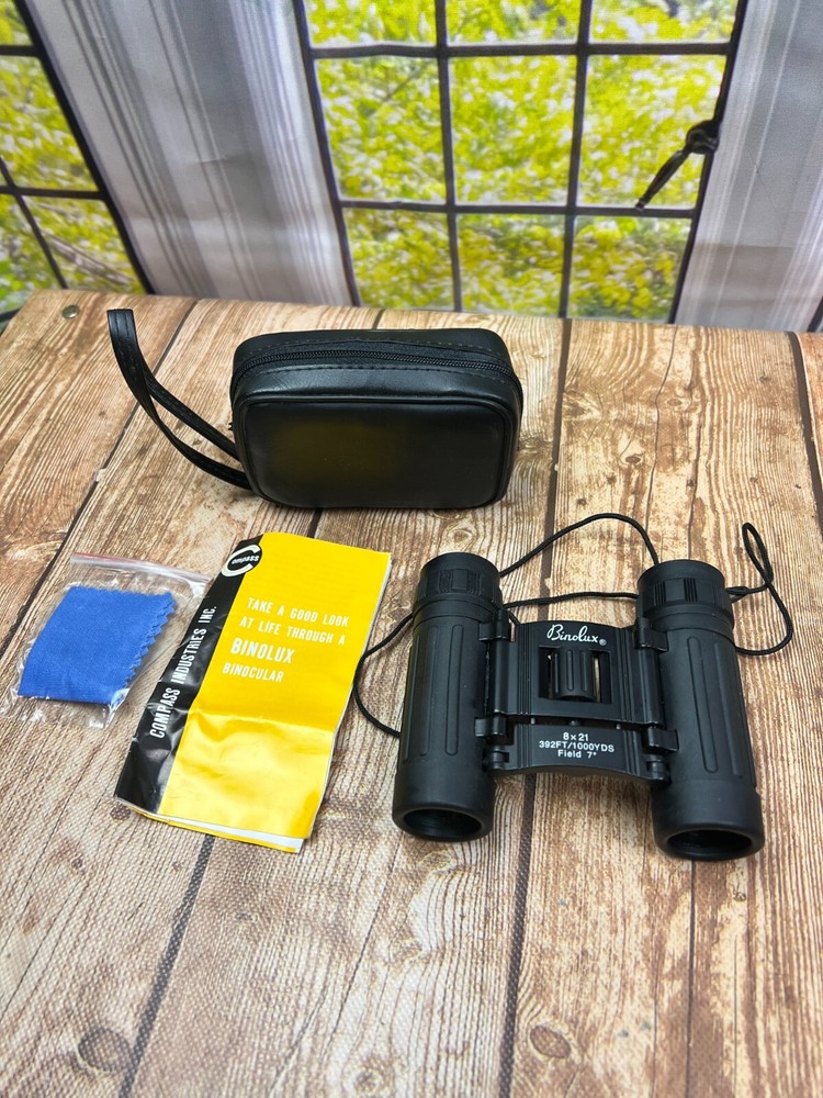 Binolux Binoculars Compass Industries With Case