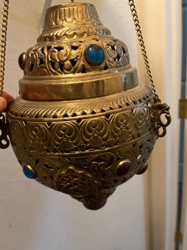 Antique middle eastern copper lantern