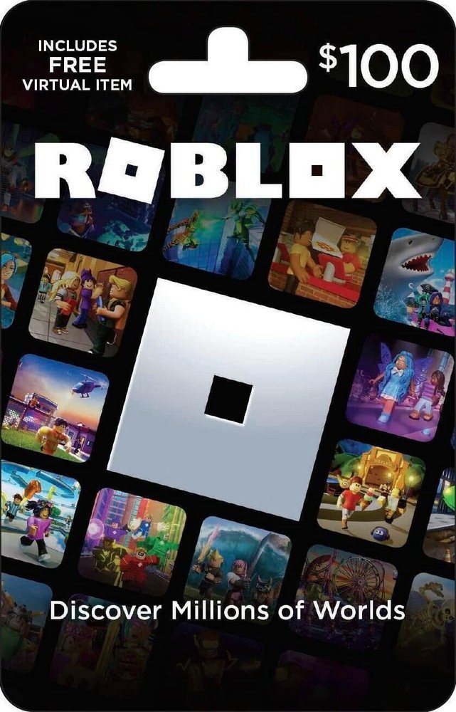 Roblox $100 Physical Gift Card [includes Free Virtual Item Gift