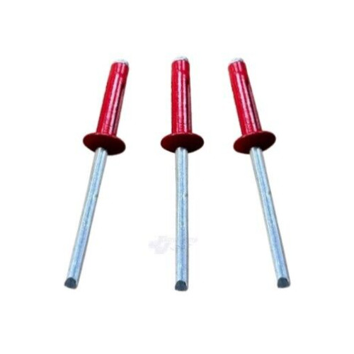 Small Head Red 3/16 Exploding Rivets Pop Rivet 100 ct. Tri-Fold Racing