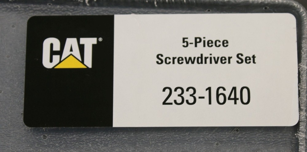 CAT Caterpillar 233-1640 5pc Screwdriver Set Hard Plastic Old Style Handle