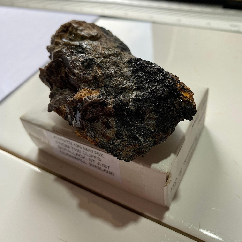 AXINITE ON MATRIX FROM BOTALLACK, ST JUST, CORNWALL 152g MF258