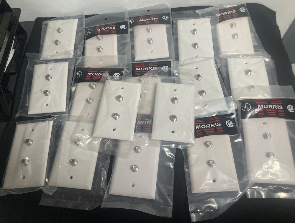 17 Pack double tv jack Wall Plates white