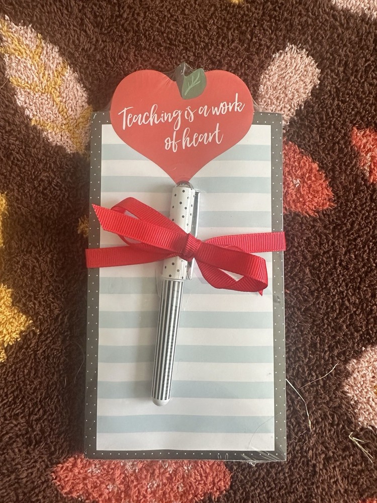 Teacher Gift Notepad And Pen