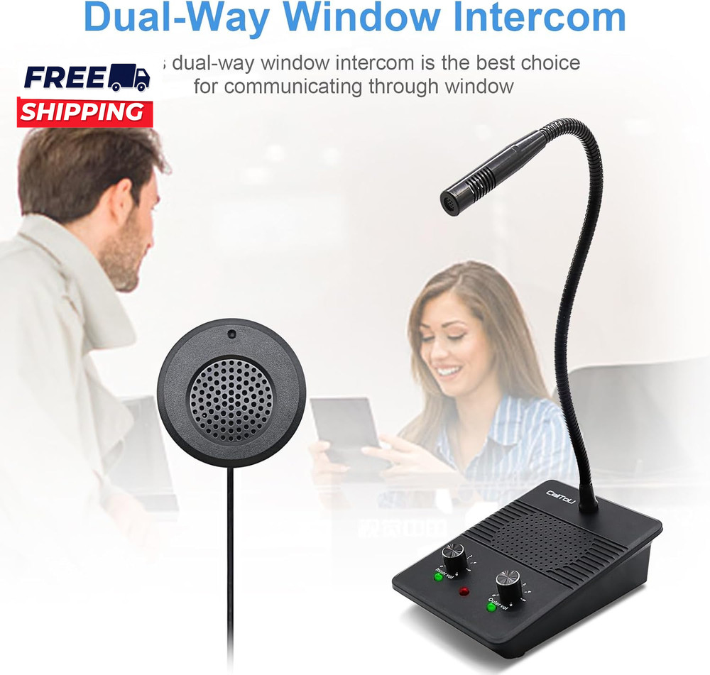 Window Speaker Intercom System Dual Way Anti-Interference Intercommunication