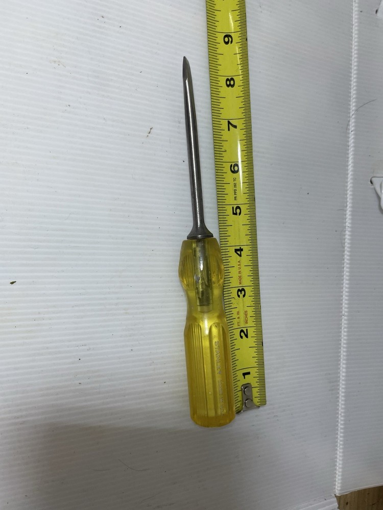 Vintage Bell System E. Screwdriver Plastic Yellow Handle Collectible Tool