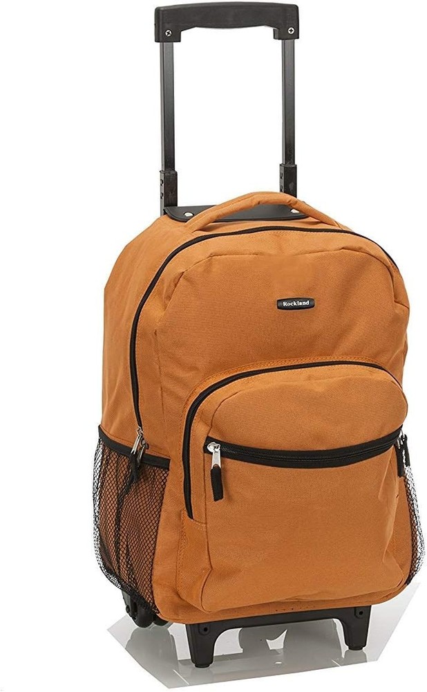 Double Handle Rolling Backpack Black Dot 17