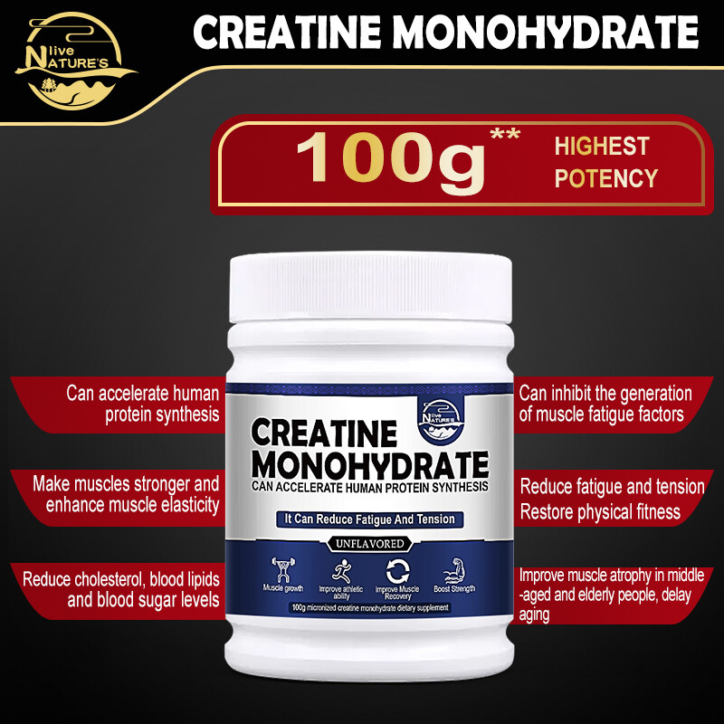 Pure Creatine Monohydrate (Micronized) - 5 Grams Per Serving,Unflavored Creatine