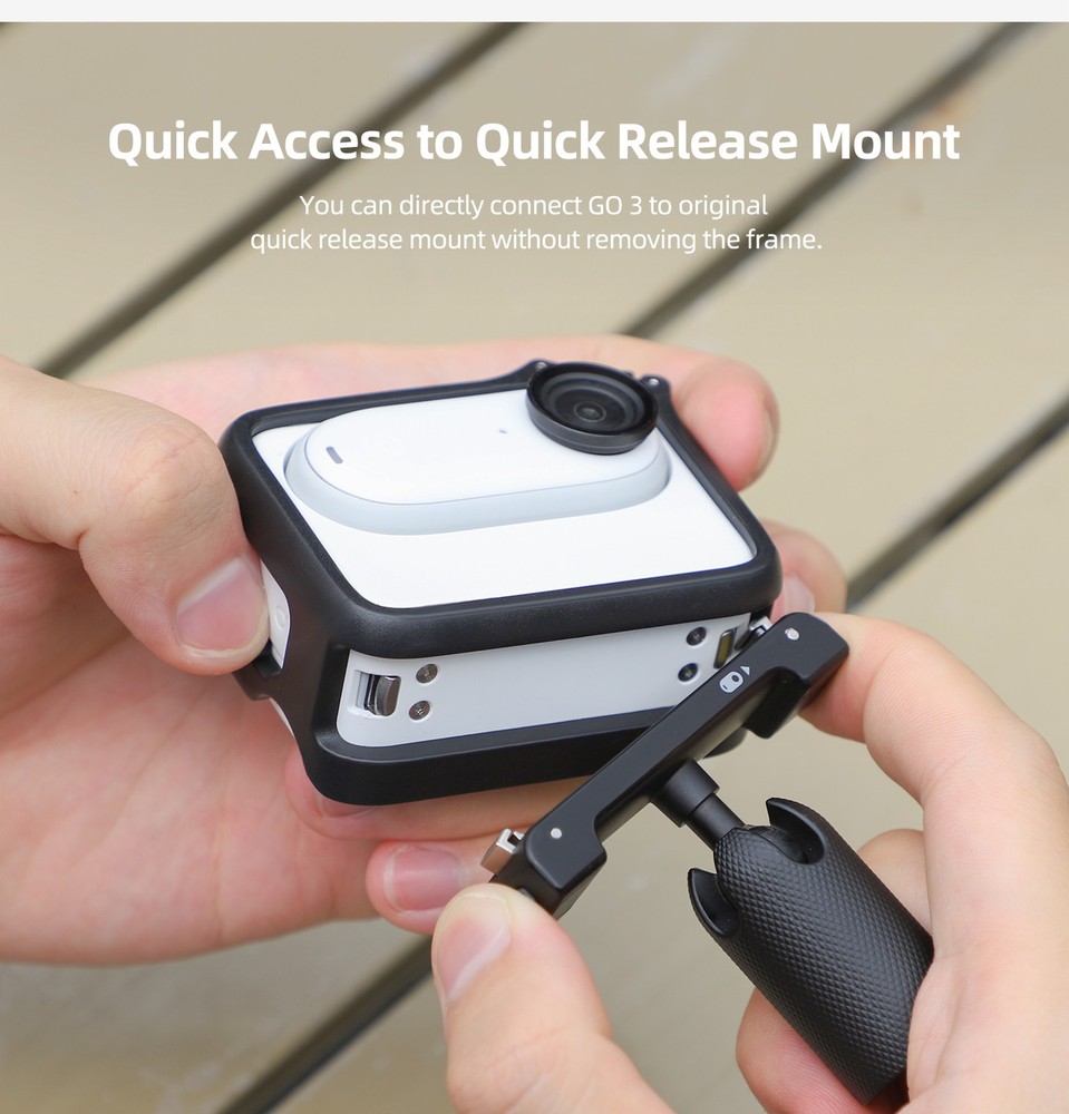 For Insta360 GO 3 Camera Protective Frame Mount Cover Accessories Quick Release
