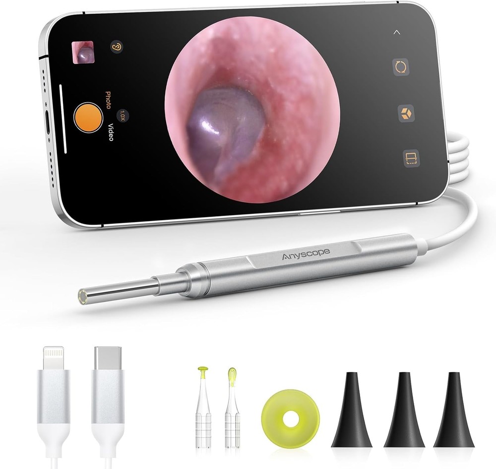 Digital Otoscope Compatible with iPhone and Android Devices Video Ear Scope