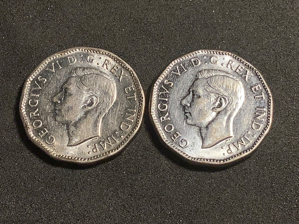 1944 & 1945 Canada 5-Cent Nickels - High Grade