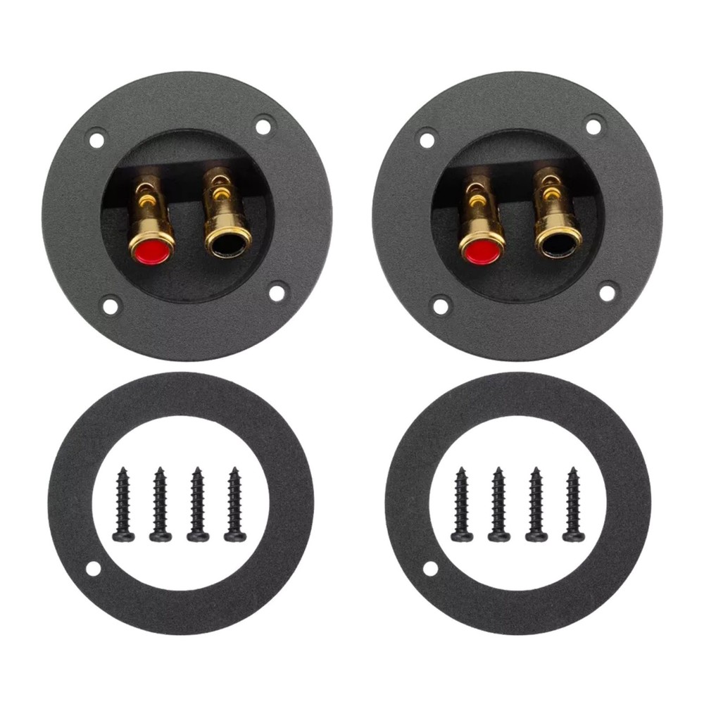 Round Spring Cup Terminal Connector for Speaker Box Subwoofer Enclosure 2-Way