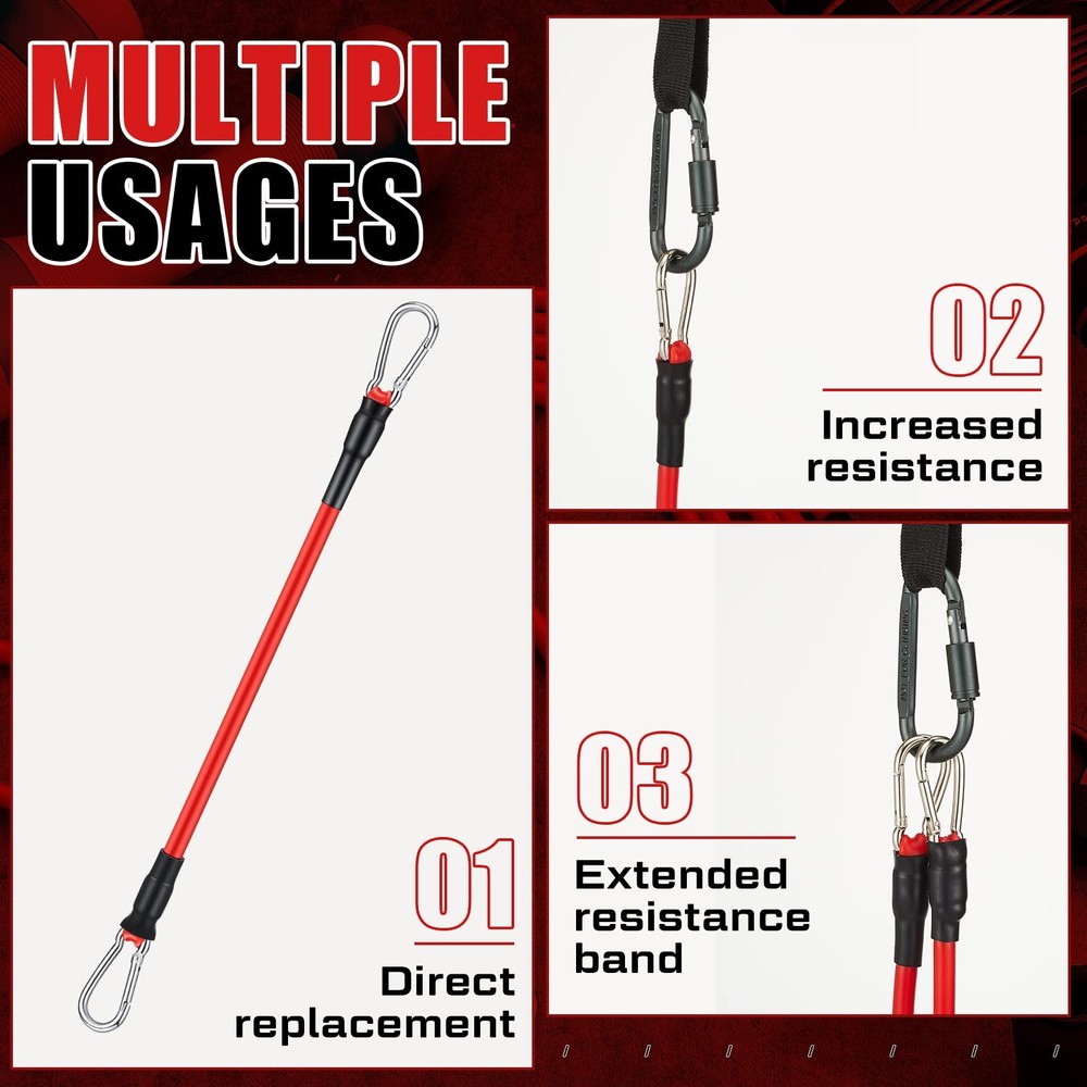 Liliful 8 pcs Resistance Bands for Working Out Additional Exercise Red