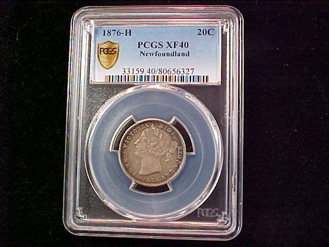 Newfoundland 1876-H Twenty Cent. PCGS XF-40