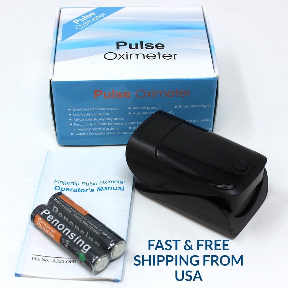 Digital Fingertip Pulse Oximeter Black