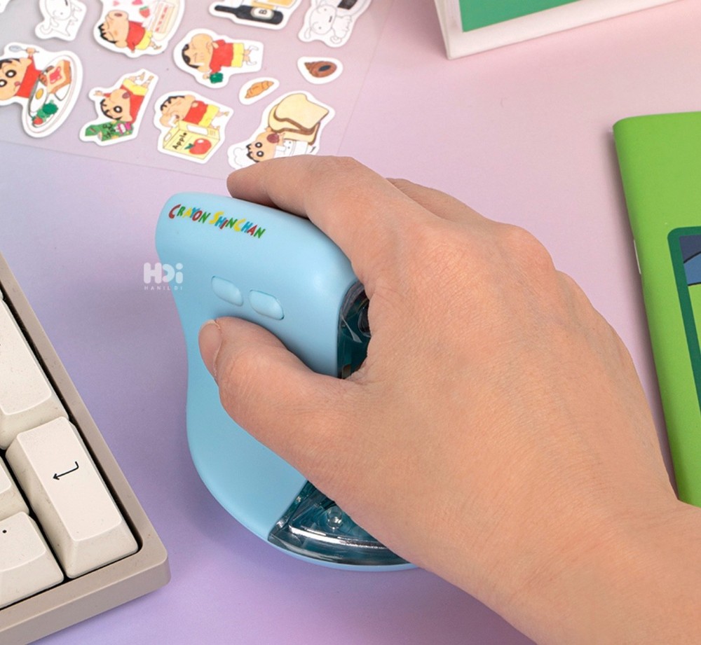 Crayon Shinchan Cute Bluetooth Vertical Mouse 3 Multi-Device