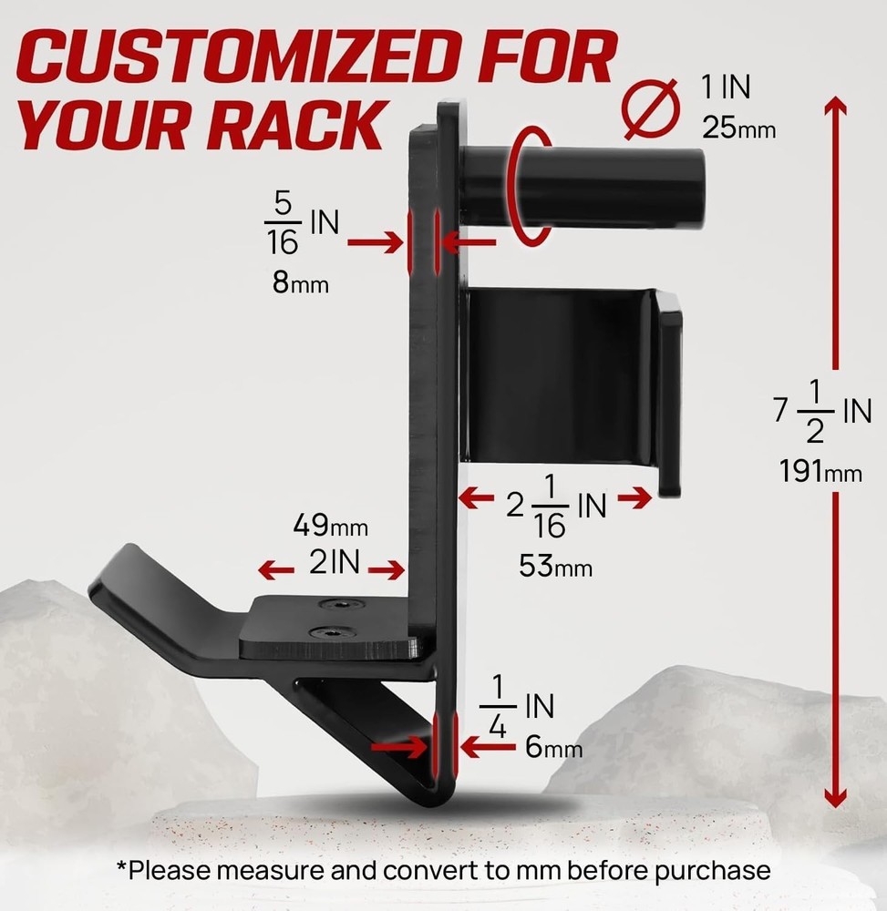 Adjustable J-Hooks for Power Rack - Noise-Reducing & Versatile Design