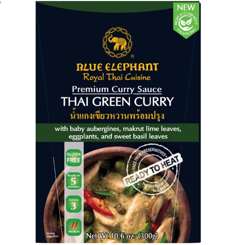 2 pack, Blue Elephant Green Curry Sauce.