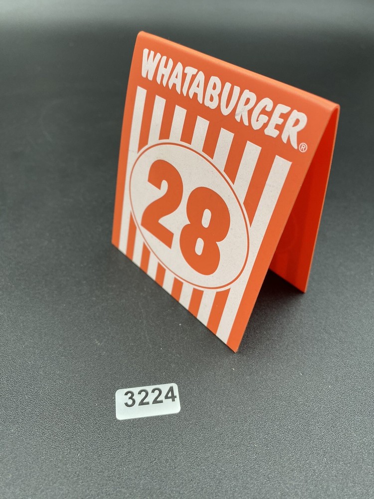 Whataburger Restaurant Tent Table Number #28 loverider