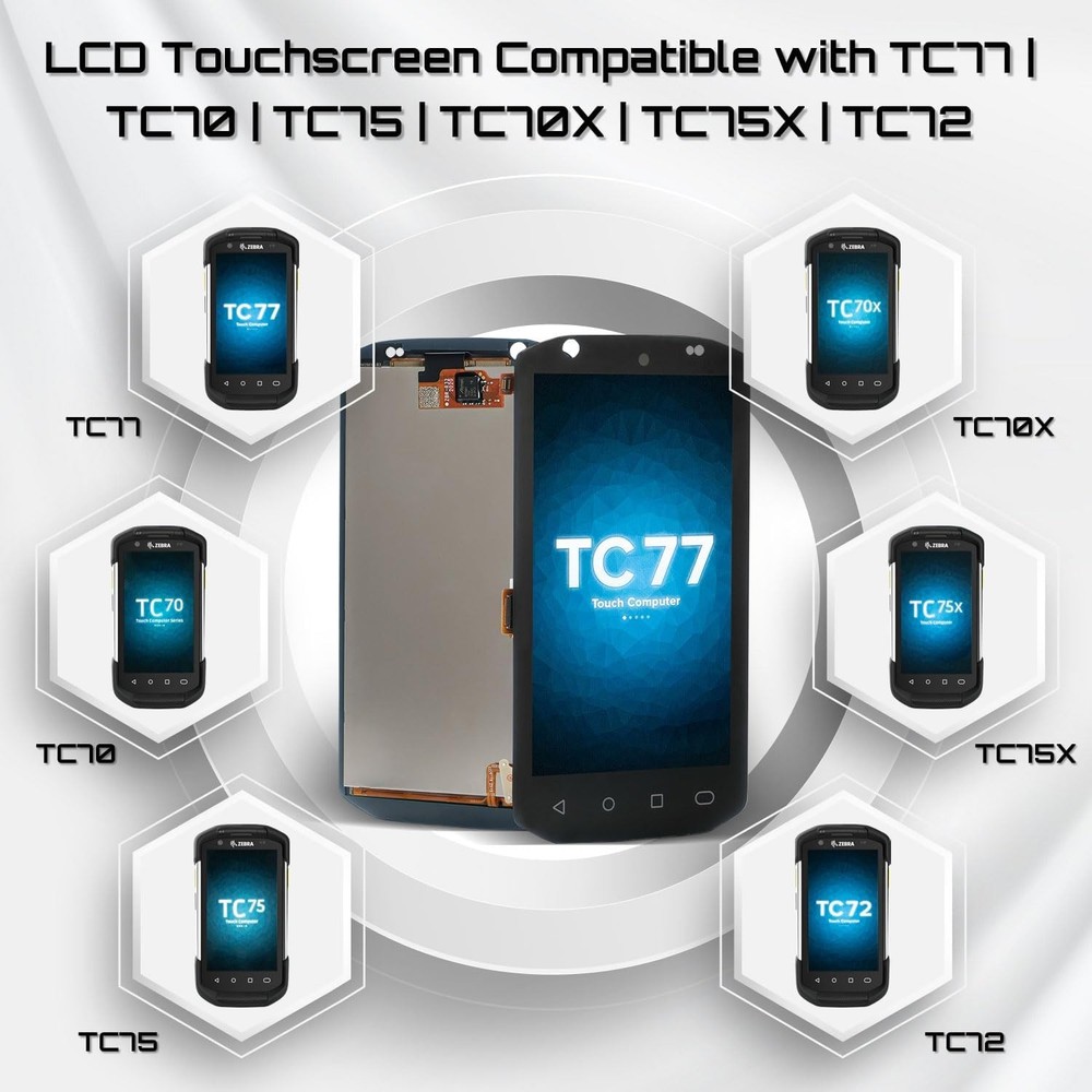New LCD Touch Display Digitizer Replacement for ZEBRA TC77 Screen
