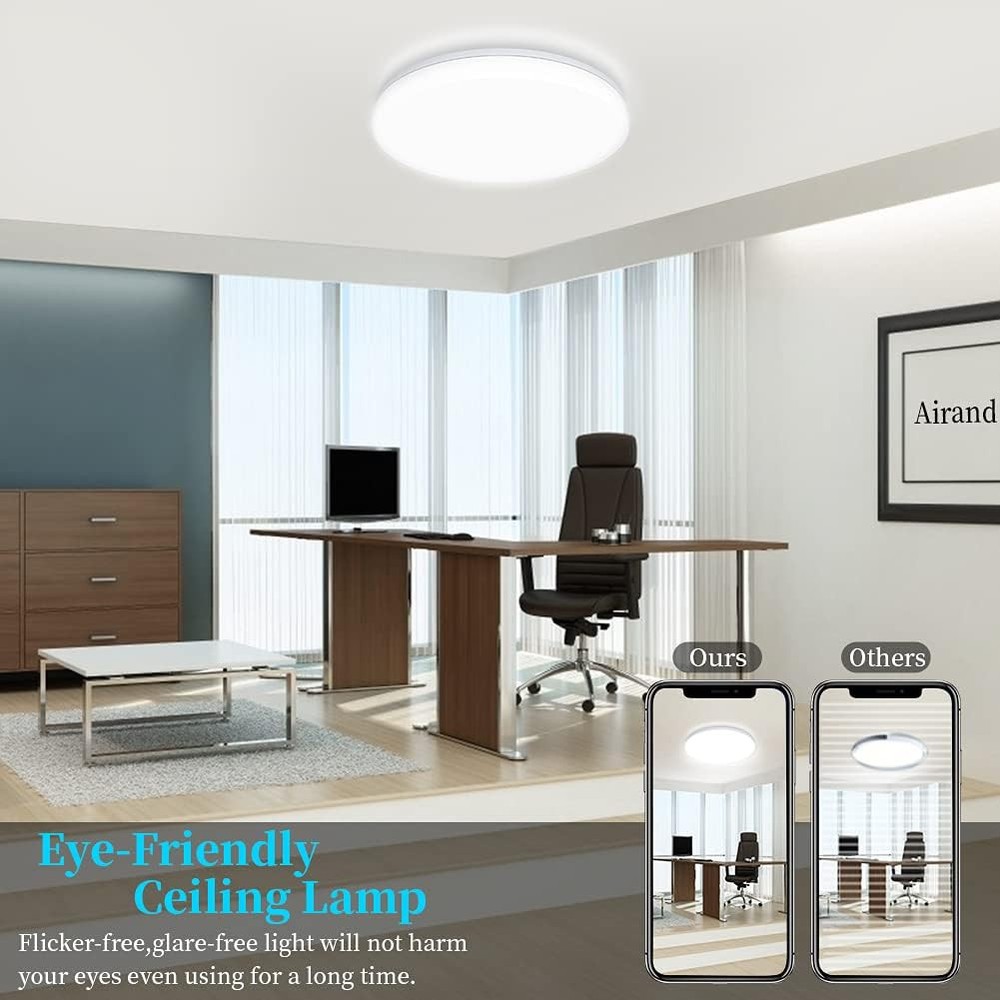 Airand LED Flush Mount Ceiling Light 5000K Daylight White / Cold