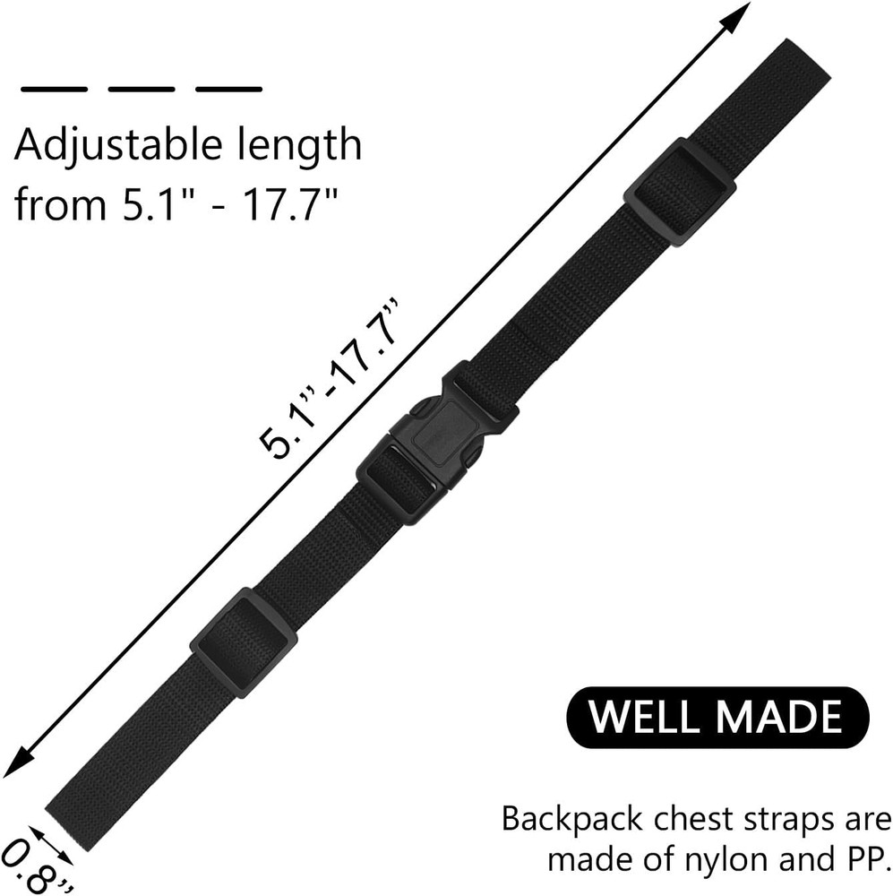 Adjustable Backpack Chest Strap Replacement Backpack Waist Strap Sternum Strap C