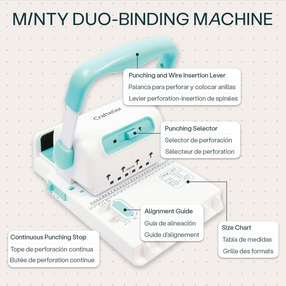 Compact Spiral Binding Machine for Effortless Book Creation – 2:1 Compatibility