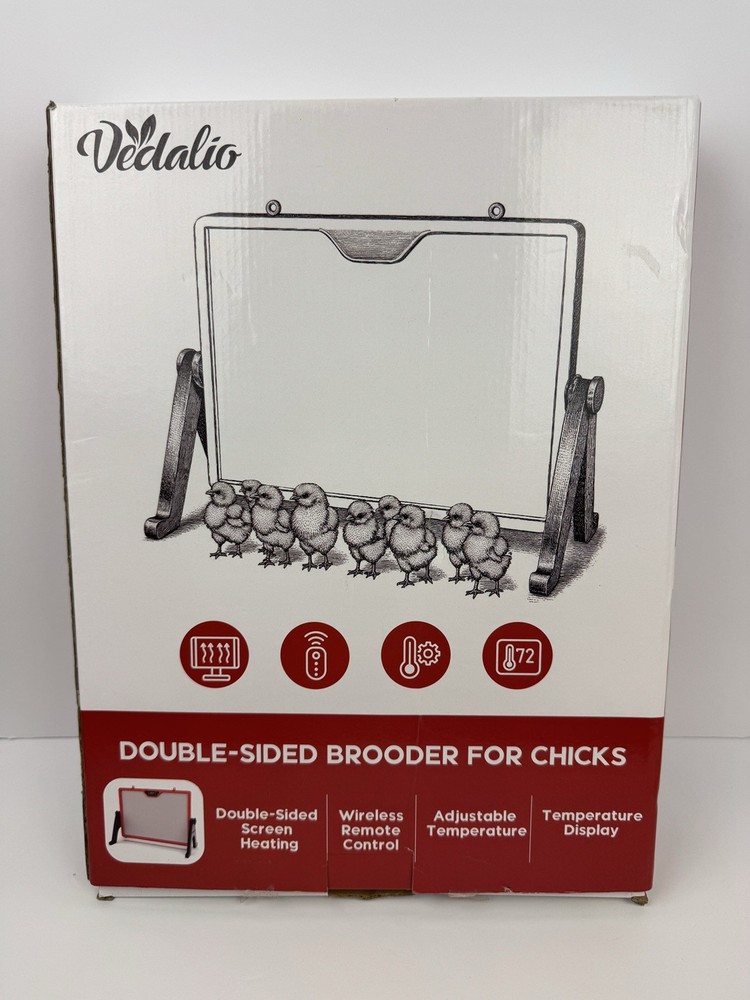 Brooder Plate for Chicks w/ Temp Control and Display,Dual-Sided Chicken Coop RED