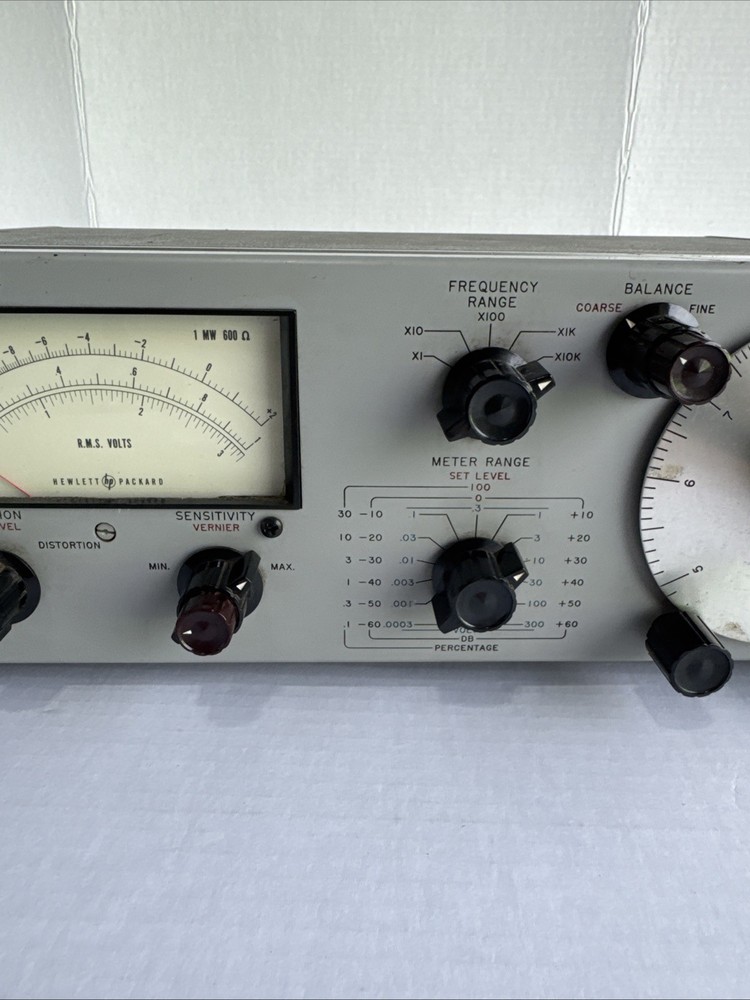 HP 331A Distortion Analyzer Hewlett Packard Vintage Audio Tester Powers On