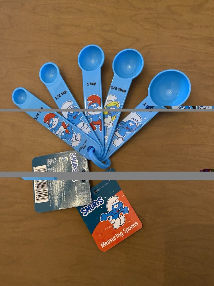 5 Pc Smurfs Measuring Spoons Set