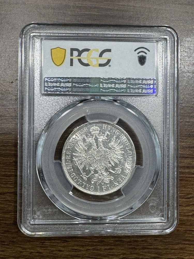 1858 A Austria Flirin PCGS AU 58 Luster