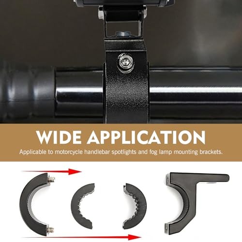 2 PCS Motorcycle Spotlight Bracket, Motorcycle Horizontal Light Mount Clamp