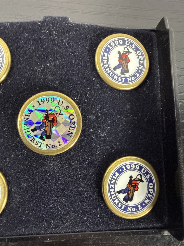1999 U.S. Open At Pinehurst Brass Post Golf Ball Markers