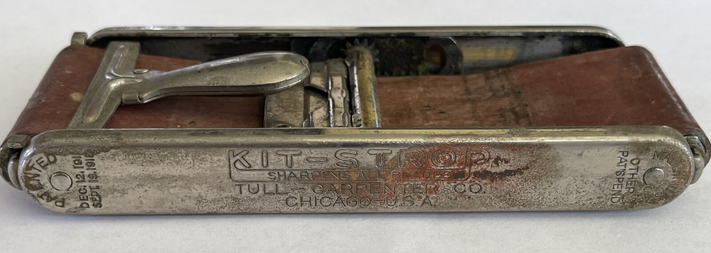 Antique 1916 Tull-Carpenter Kit Shrop Portable Blade Sharpener
