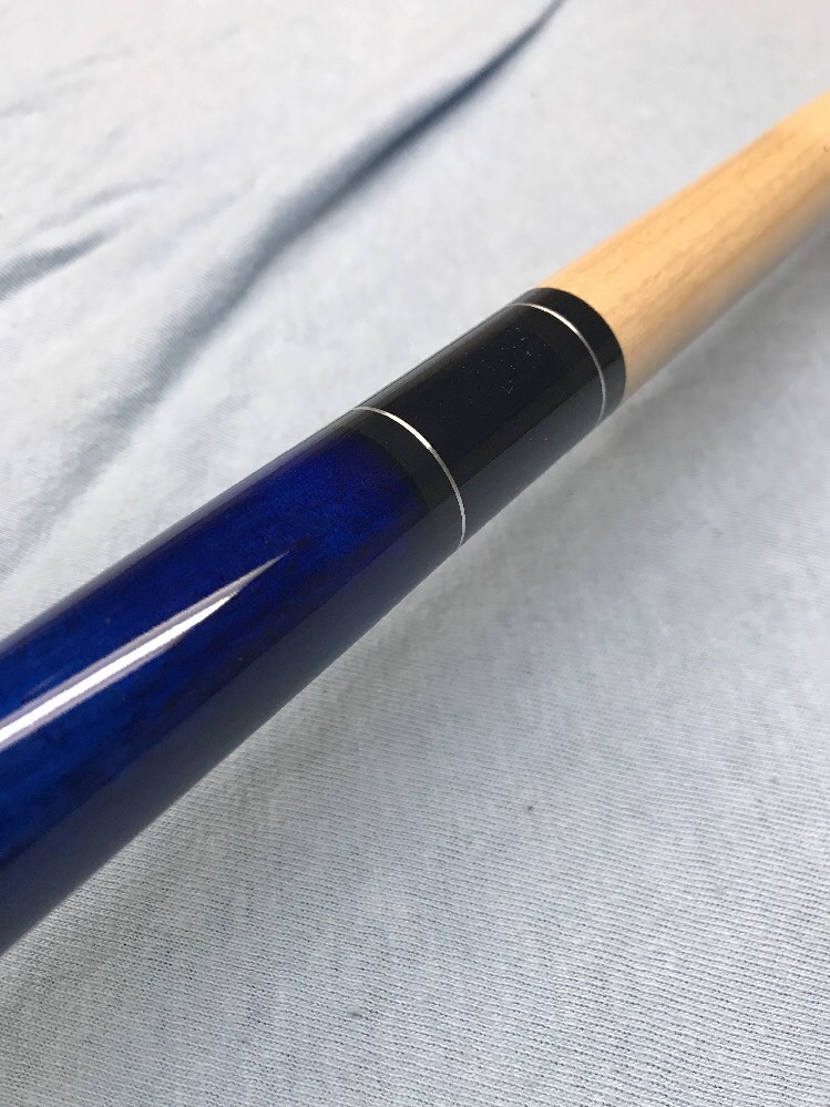 J&J Blue Stained Wrapless Dedicated Break Cue Stick