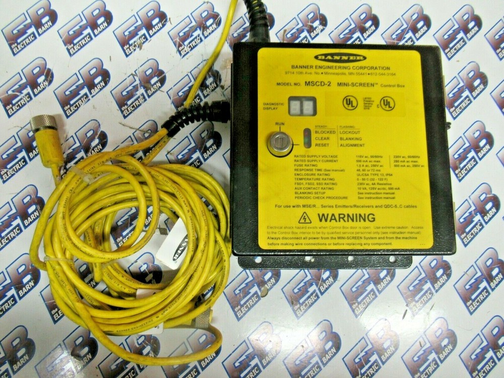 Banner MSCD-2, Mini-Screen Control Box, Light Curtain