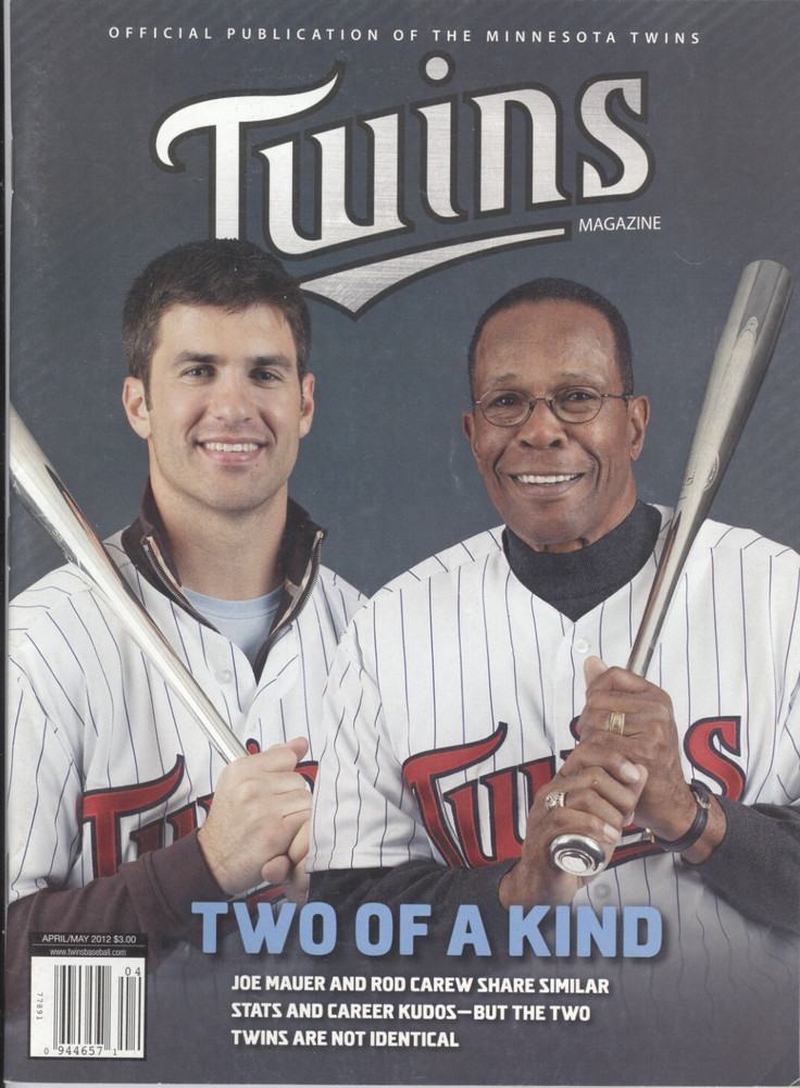 2012 Minnesota Twins Program (April/May): Joe Mauer & Rod Carew