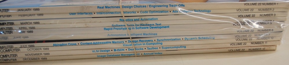Rare IEEE Computer Magazine 10 Issues 1989 Ships Worldwide