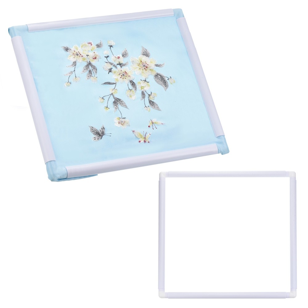 17" Embroidery Hoops Universal Clip Hoop Frame Reusable Square Rectangle