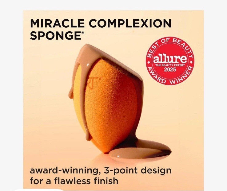 Real Techniques Miracle Complexion Sponge Duo 2 Count Makeup Blender Sponges NIB