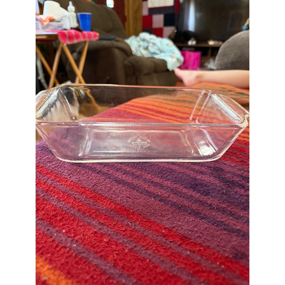 Anchor Hocking Fire King Glass Rectangular Baking Dish Clear Ovenware